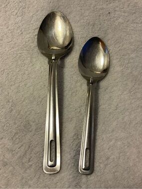 Stainless Steel Serving Spoons Vintage Japan